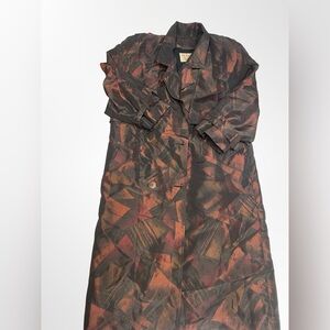 Vintage 1980’s mulberry street trench coat size 10 multi colored‎